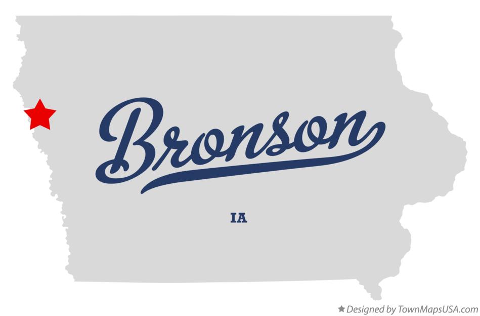 Map of Bronson, IA, Iowa
