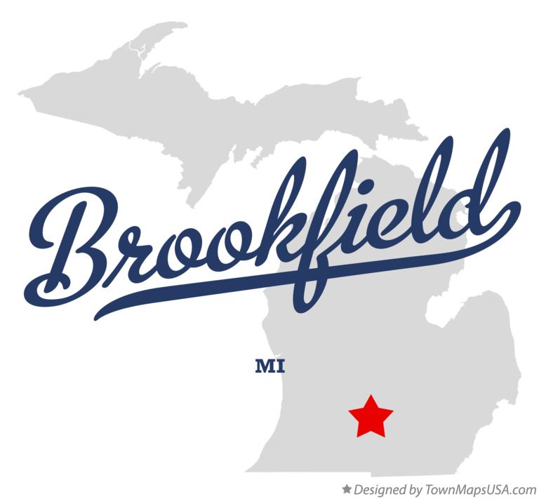 Map of Brookfield, Eaton County, MI, Michigan