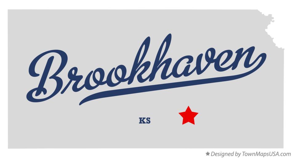 Map of Brookhaven, KS, Kansas