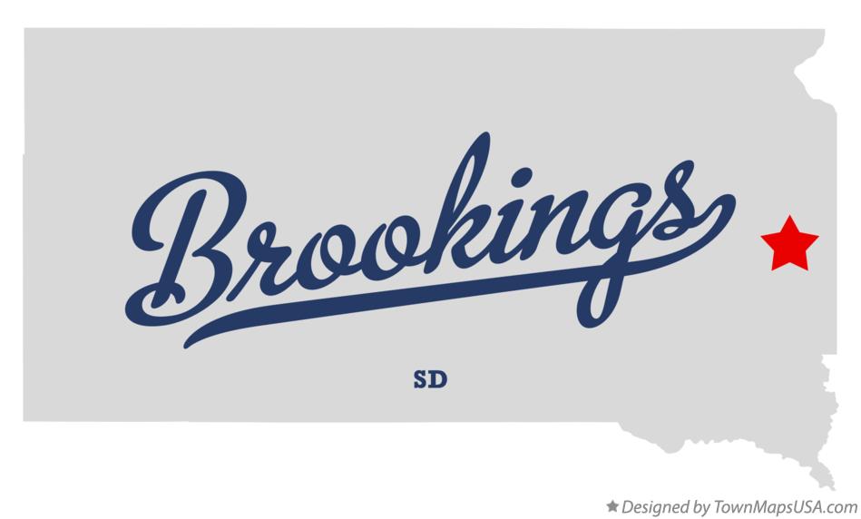 Map of Brookings, SD, South Dakota