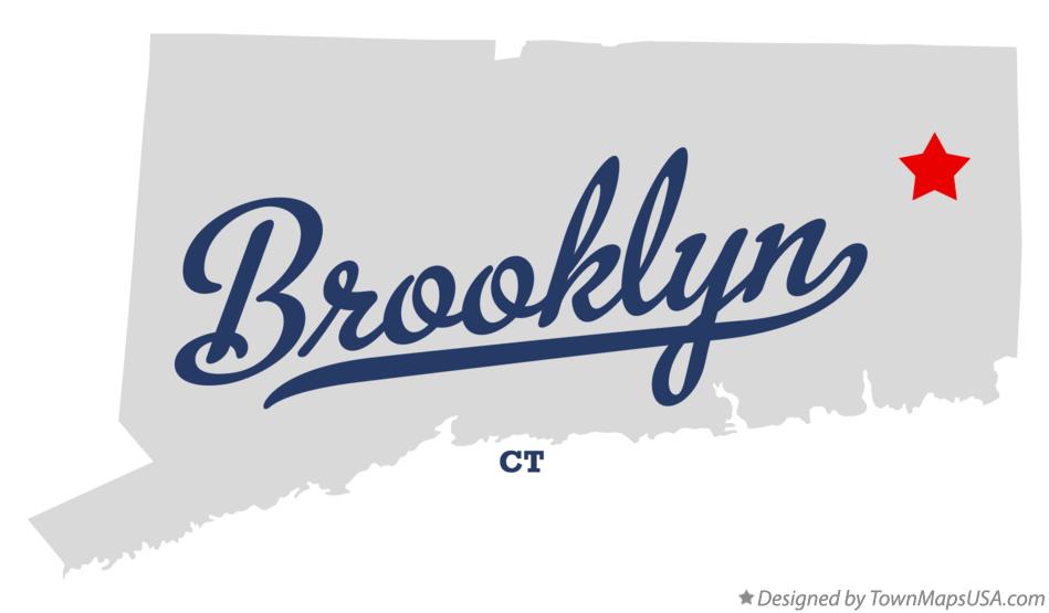Map of Brooklyn, CT, Connecticut