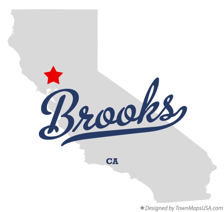 Map of Brooks, CA, California