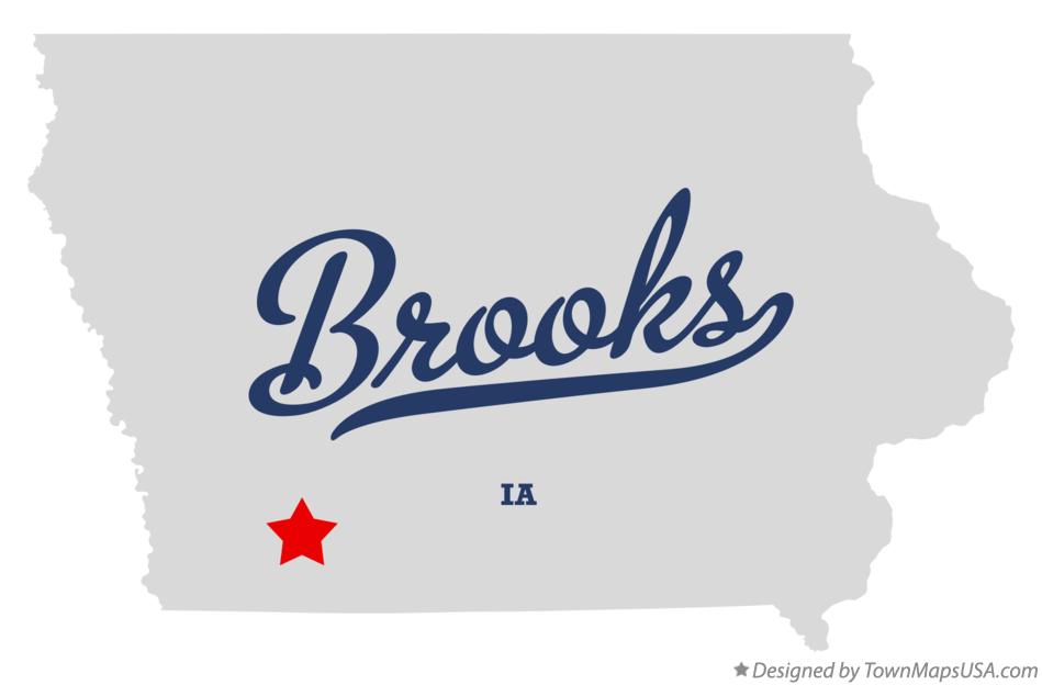 Map of Brooks, IA, Iowa