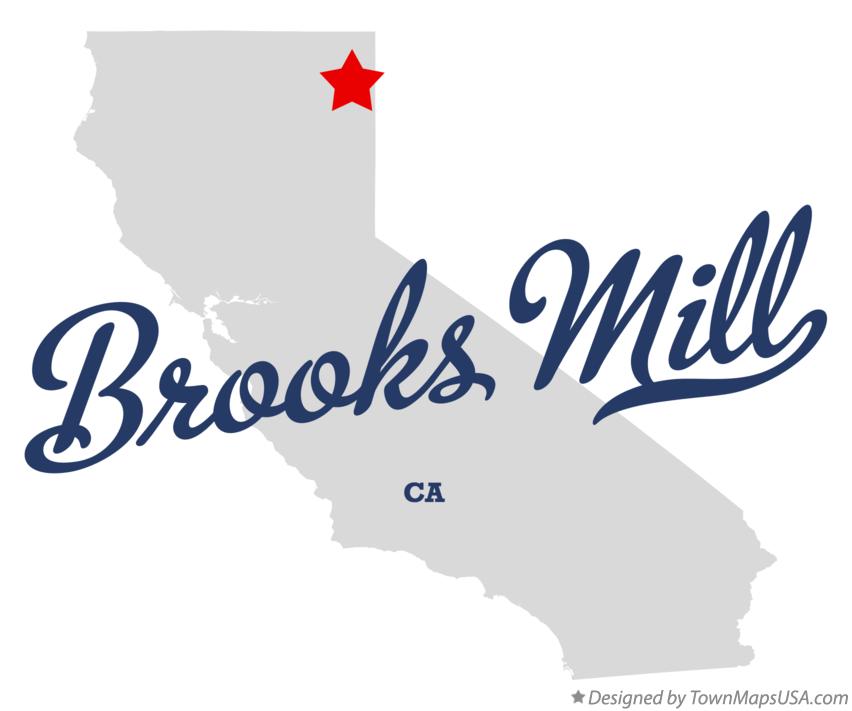 Map of Brooks Mill, CA, California
