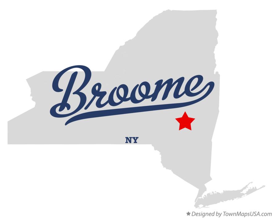 Map of Broome, NY, New York
