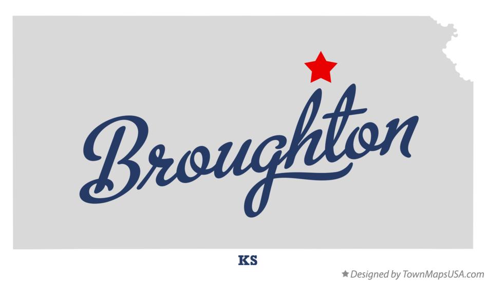 Map of Broughton, KS, Kansas