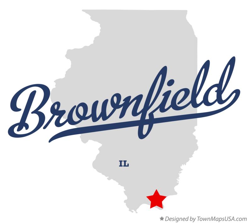 Map of Brownfield, IL, Illinois