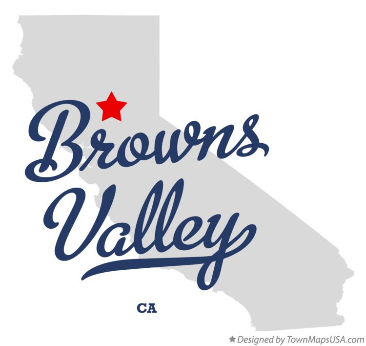 Map of Browns Valley, CA, California