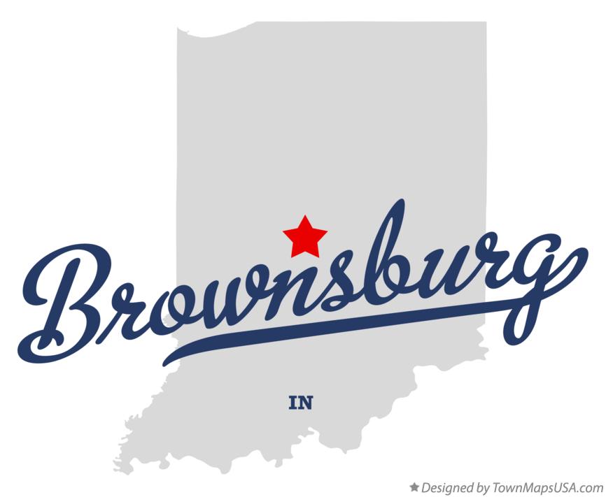 Map of Brownsburg, IN, Indiana