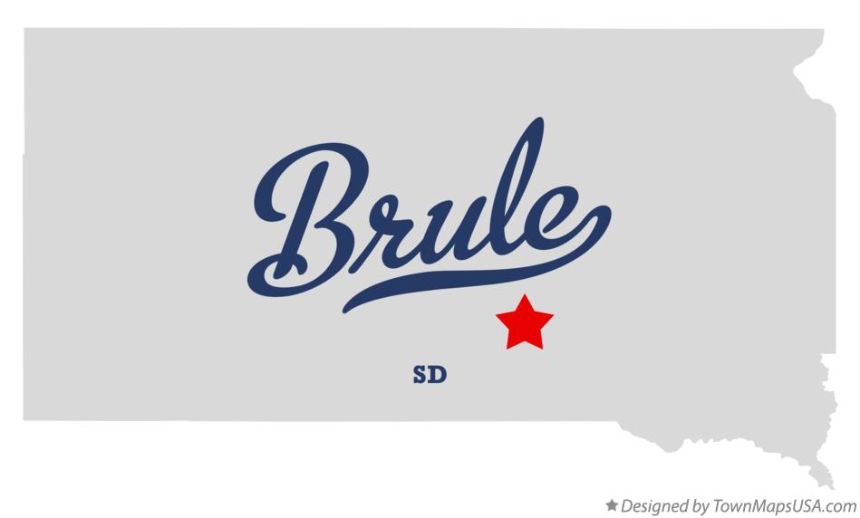 Map of Brule, Brule County, SD, South Dakota