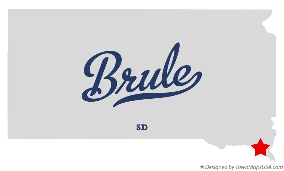 Map of Brule, Union County, SD, South Dakota