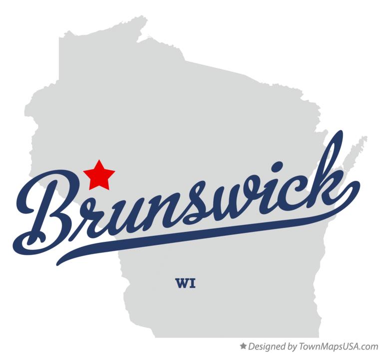 Map of Brunswick, WI, Wisconsin