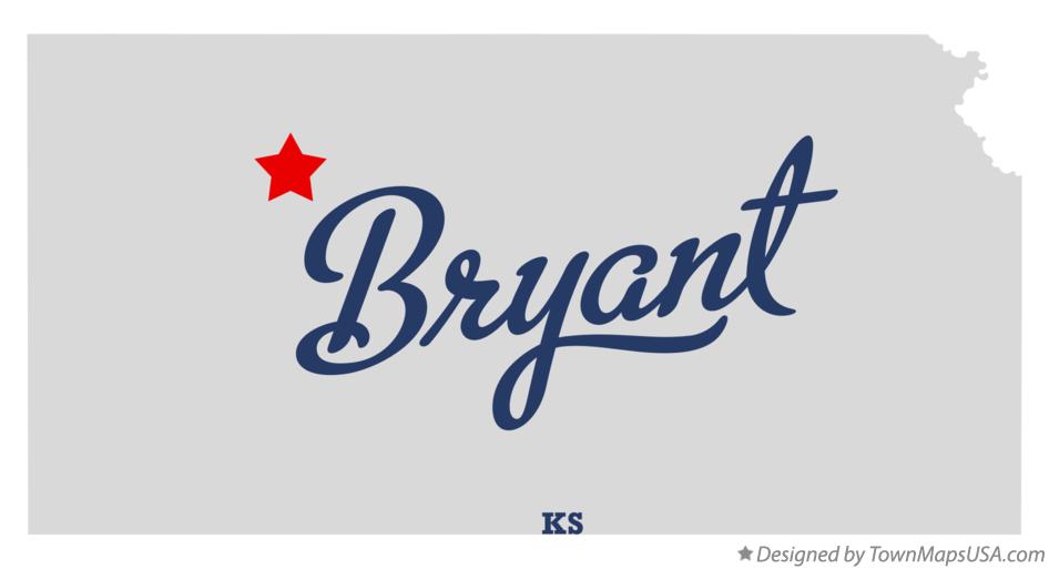 Map of Bryant, KS, Kansas