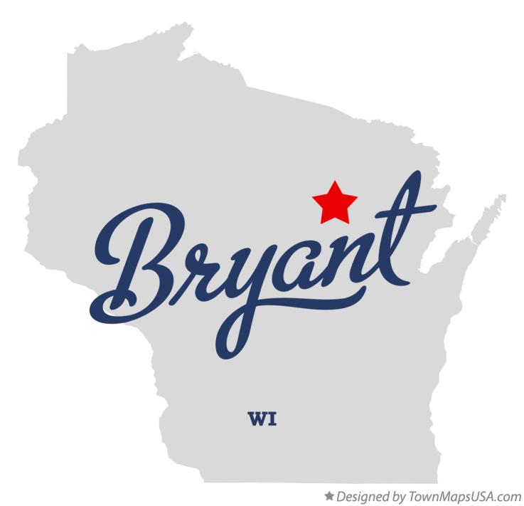 Map of Bryant, WI, Wisconsin