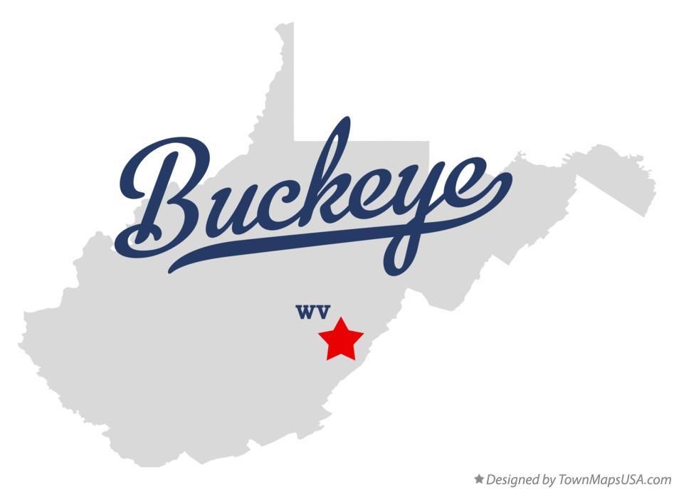 Map of Buckeye, WV, West Virginia