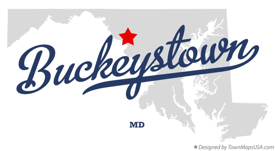 Map of Buckeystown, MD, Maryland