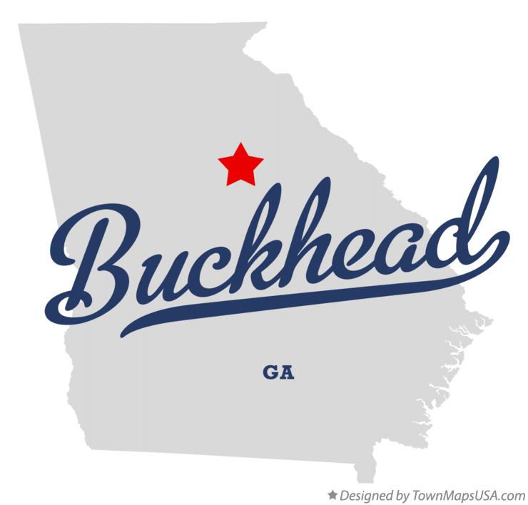 Map of Buckhead, GA,