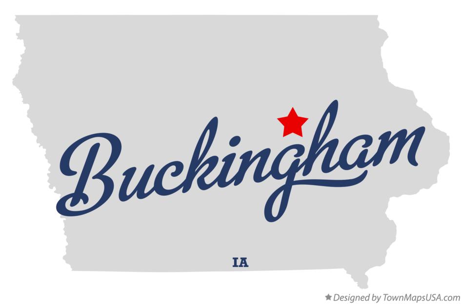 Map of Buckingham, IA, Iowa
