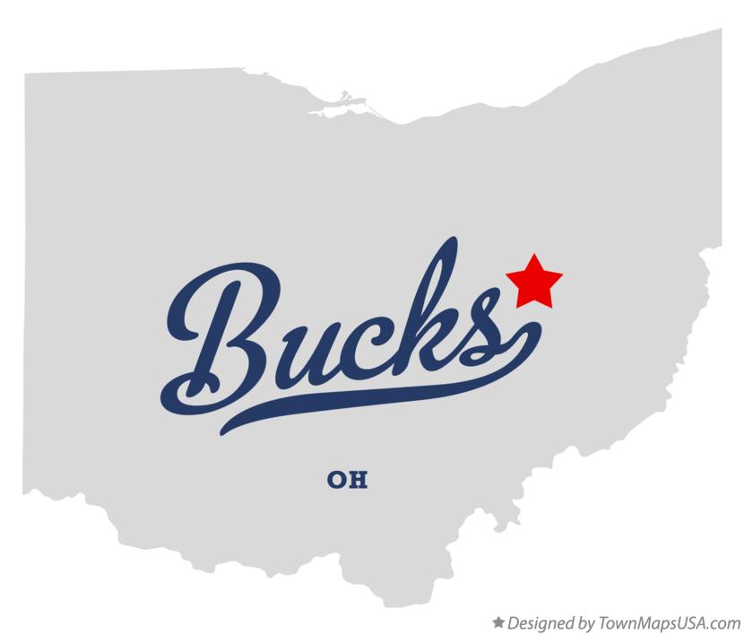 Map of Bucks, OH, Ohio