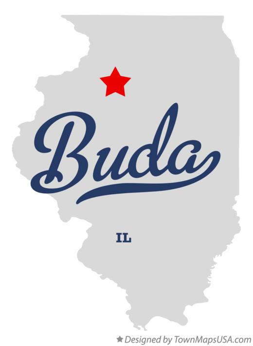 Map of Buda, IL, Illinois