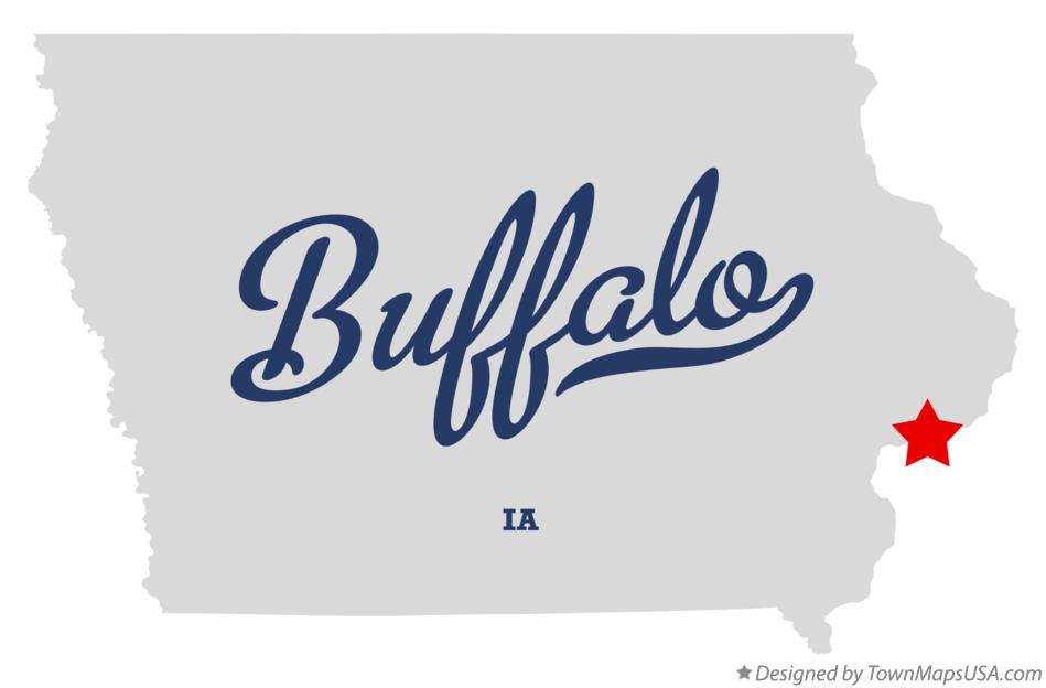 Map of Buffalo, Scott County, IA, Iowa