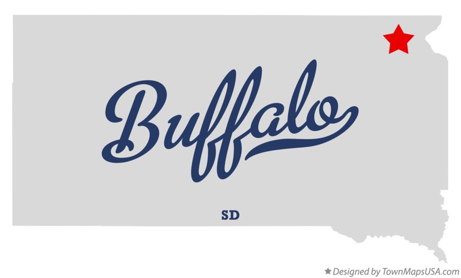 Map of Buffalo, Marshall County, SD, South Dakota
