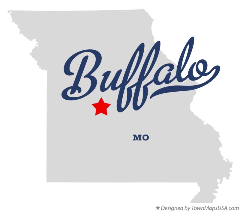 Map of Buffalo, County, MO, Missouri
