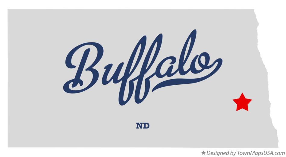 Map of Buffalo, ND, North Dakota