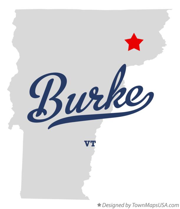 Map of Burke, VT, Vermont