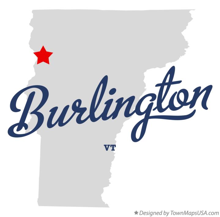 Map of Burlington, VT, Vermont