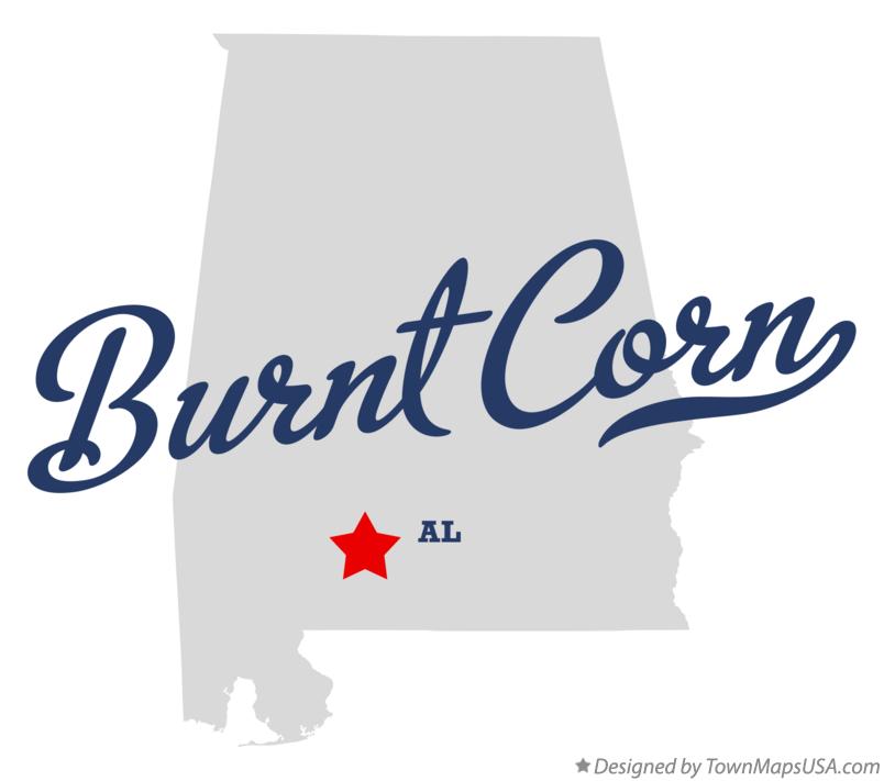 Map of Burnt Corn, AL, Alabama