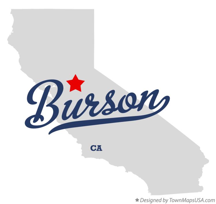 Map of Burson, CA, California