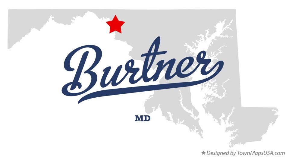 Map of Burtner, MD, Maryland