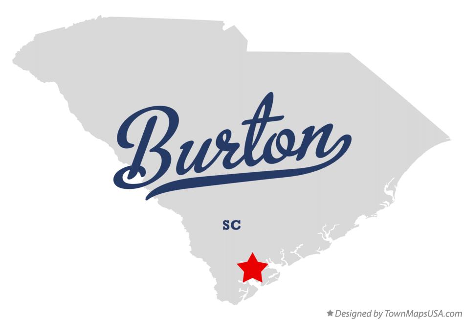 Map of Burton, SC, South Carolina