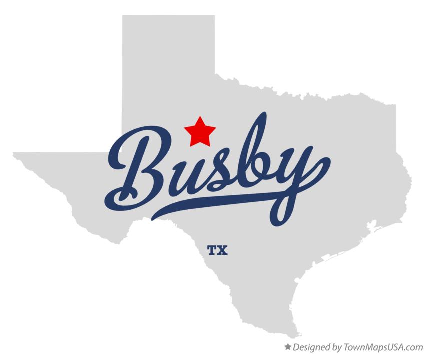 Map of Busby, TX, Texas