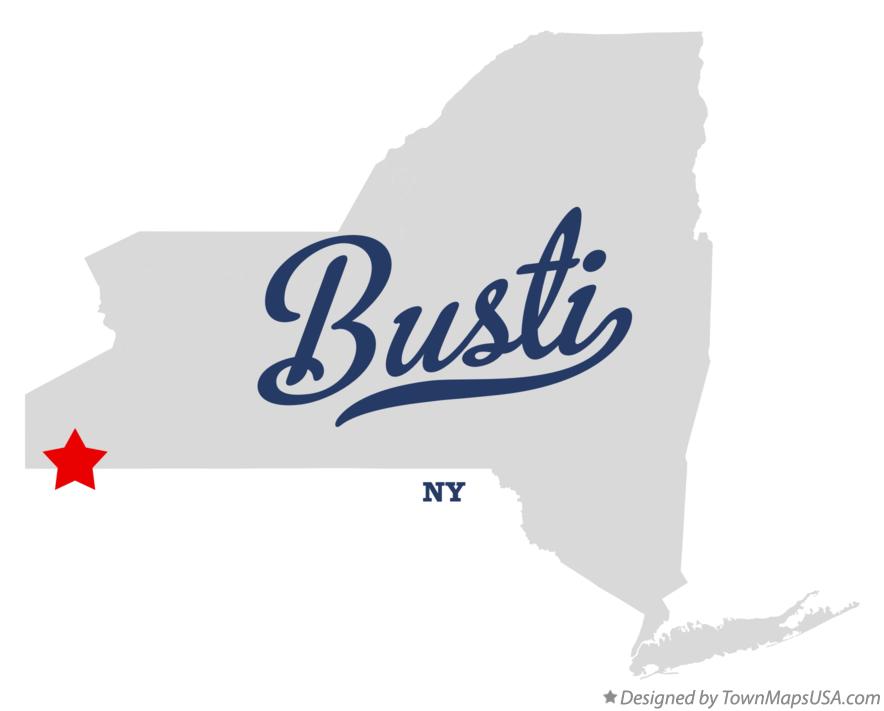 Map of Busti, NY, New York