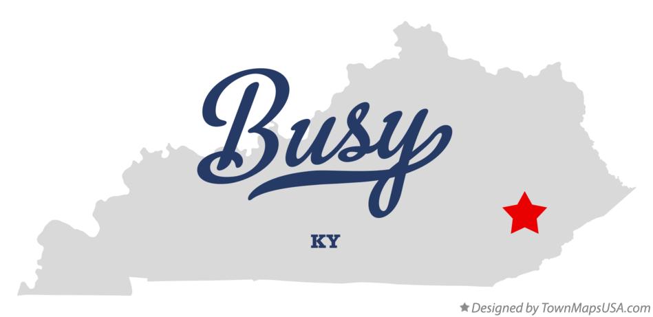Map of Busy, KY, Kentucky