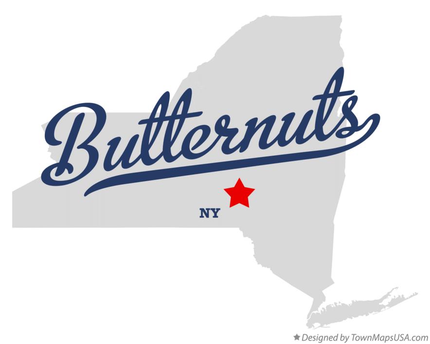 Map of Butternuts, NY, New York