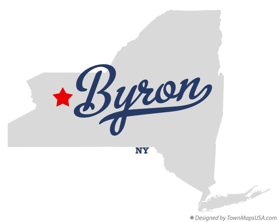 Map of Byron, NY, New York