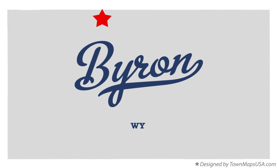 Map of Byron, WY, Wyoming