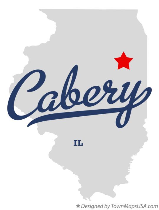 Map of Cabery, IL, Illinois
