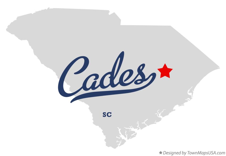 Map of Cades, SC, South Carolina