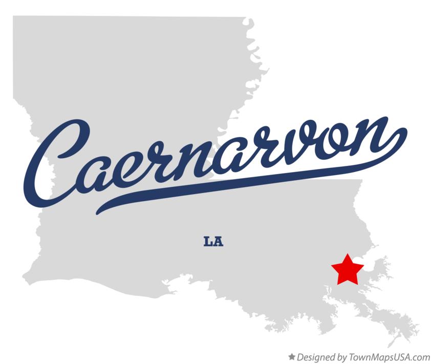 Map of Caernarvon, LA, Louisiana