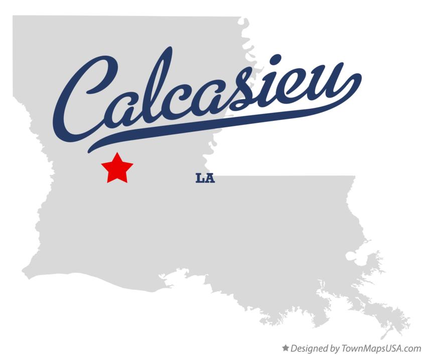Map of Calcasieu, LA, Louisiana