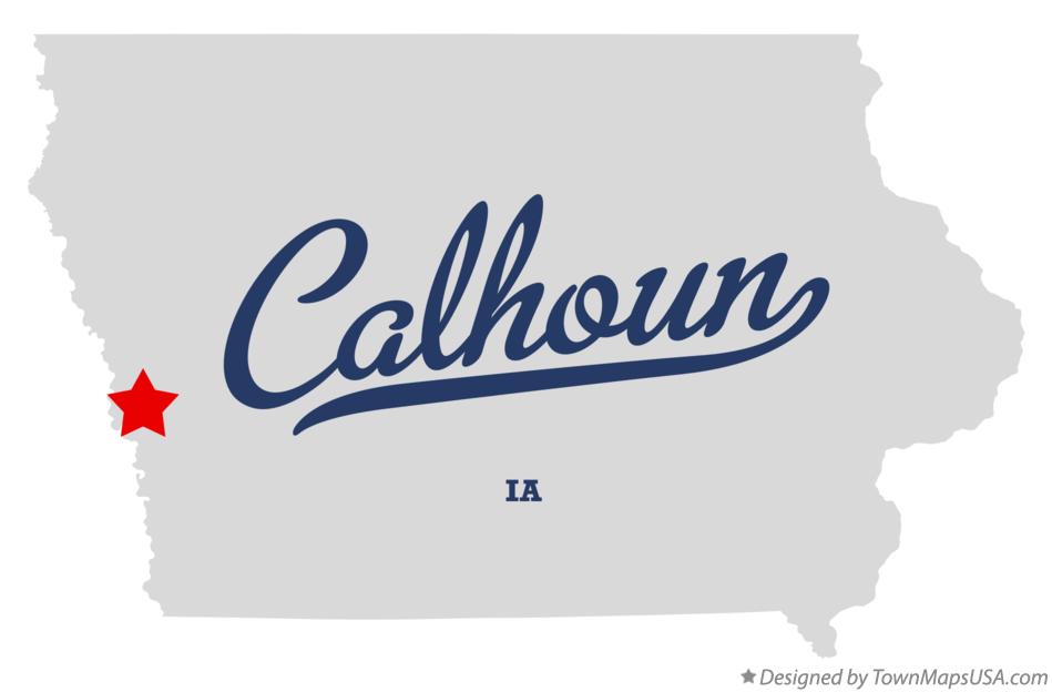 Map of Calhoun, Harrison County, IA, Iowa