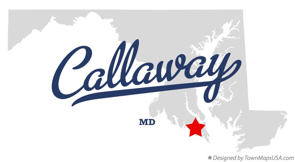 Map of Callaway, MD, Maryland
