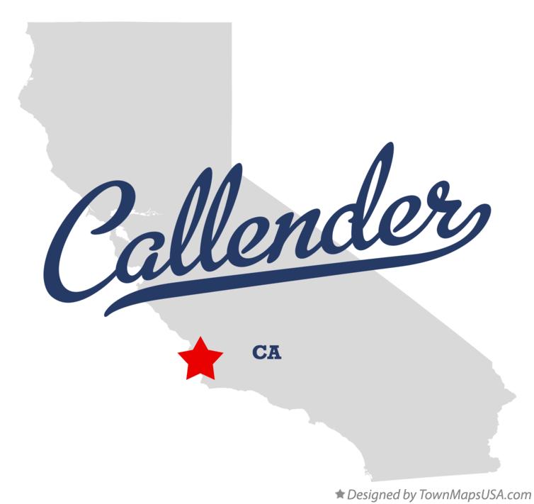 Map of Callender, CA, California