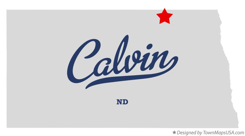 Map of Calvin, ND, North Dakota