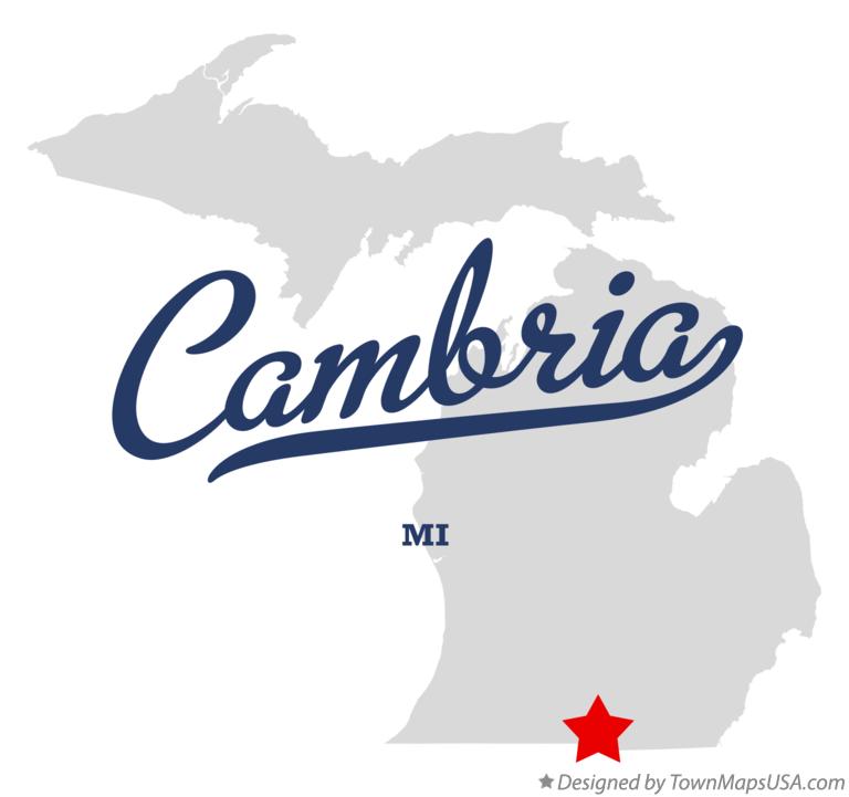 Map of Cambria, MI, Michigan
