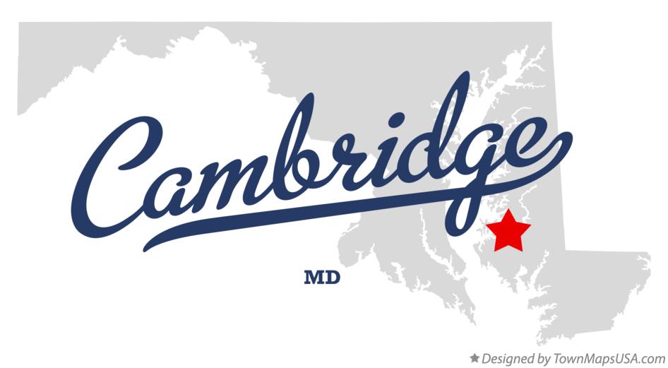 Map of Cambridge, MD, Maryland